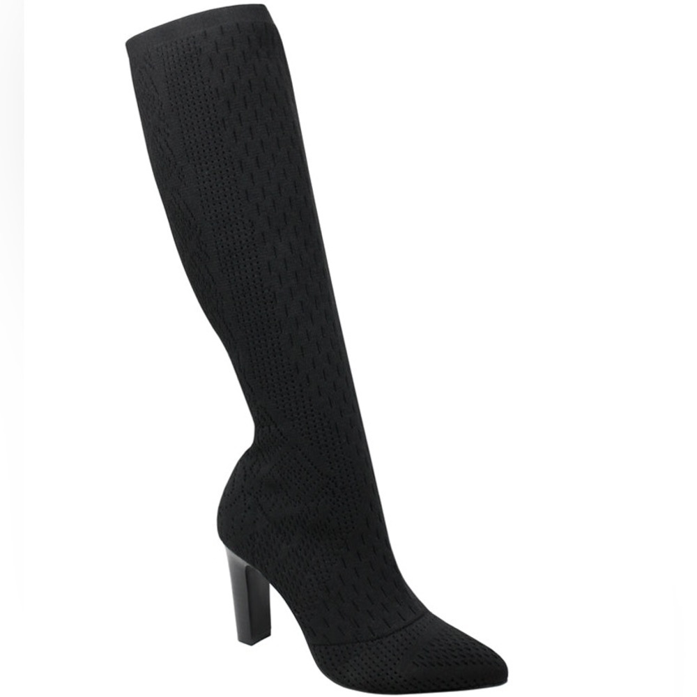 Charles David Knee High Woven black boots size 10